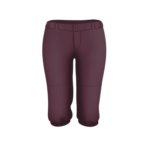 Badger Sport Girls Belt Loop Fastpitch Pant (A00067-055904), Color 'Light Maroon'